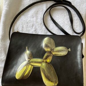 Jeff Koons x H&M Leather Crossbody Limited Edition Yellow Ballon Dog Handbag